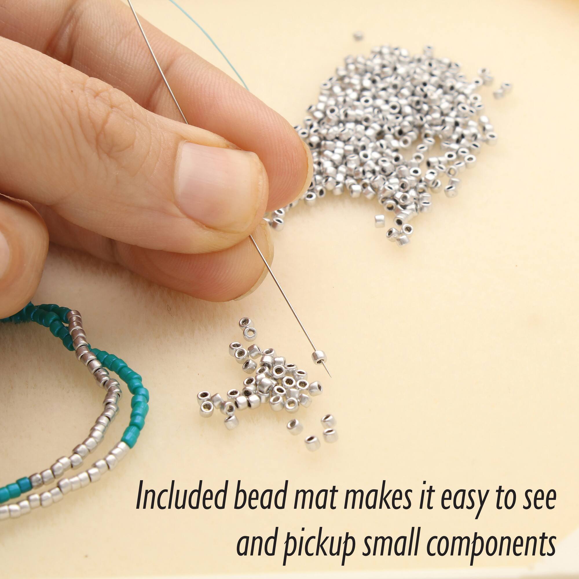 The Beadsmith® BASIC elements™ Small Funnel Tray with Mat